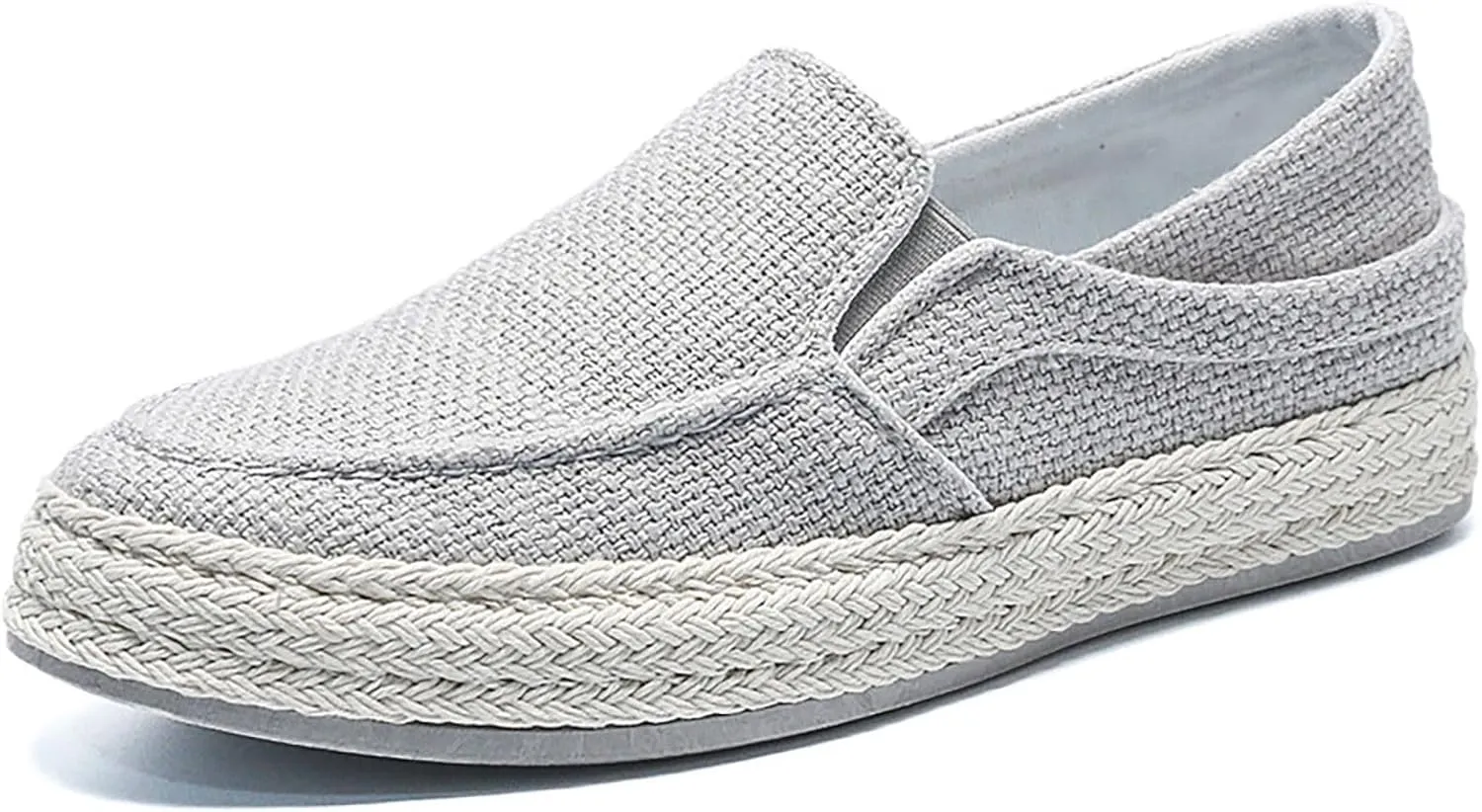 2025 Men's New Spring and Fisherman's Shoes Canvas Thick Soled Slip On Mens Canvas Lace Shoes
