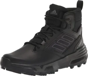 adidas Men's Unity Leather Mid Rain.rdy Walking Shoe, Black/Grey/Grey, 11