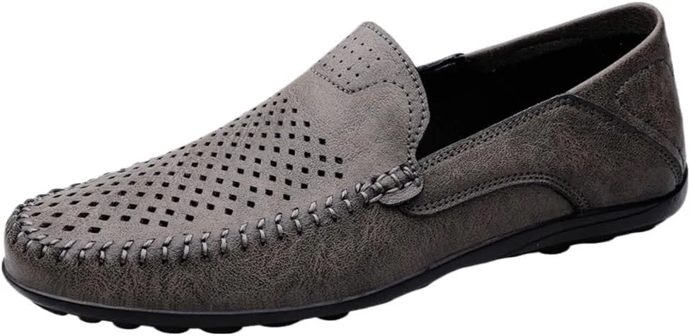 Anti-Slip Flexible Walking Casual Slip-on Mens Loafers Moccasins Shoes Lightweight Breathable Flat Heel