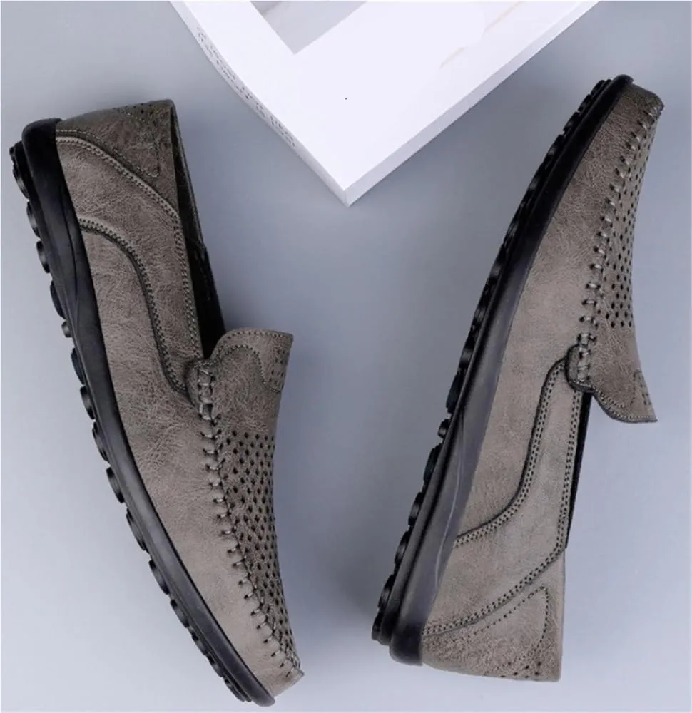 Anti-Slip Flexible Walking Casual Slip-on Mens Loafers Moccasins Shoes Lightweight Breathable Flat Heel