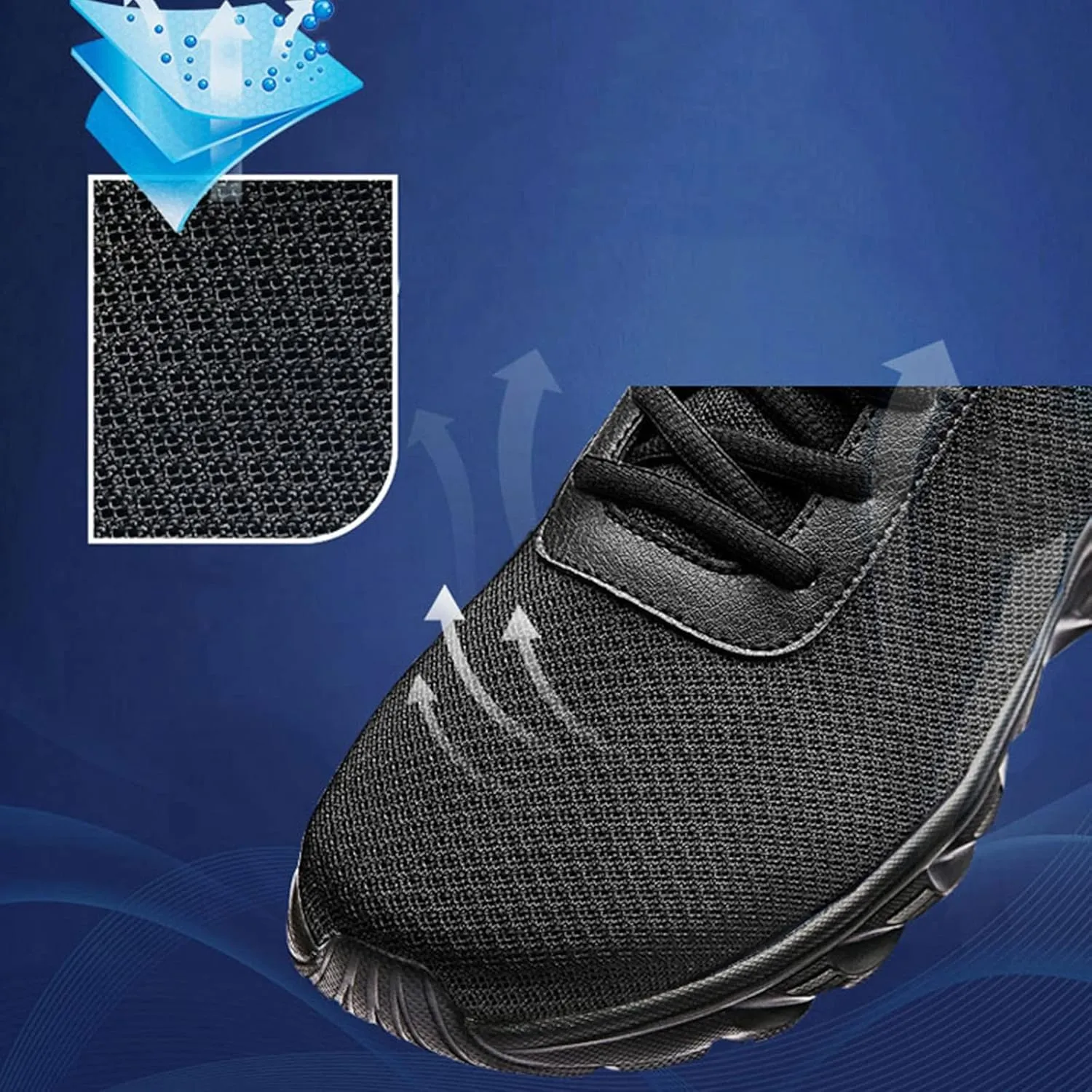 Arch Support Sports Shoes for Men Fashion Breathable Mesh Sports Shoes Comfortable Non Slip Sneaker for Men