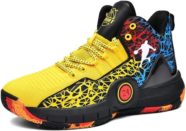Basketball Shoes for Boys and Girls, Walking Running Shoes Breathable Comfortable Boys Sneakers for Little and Big Kids