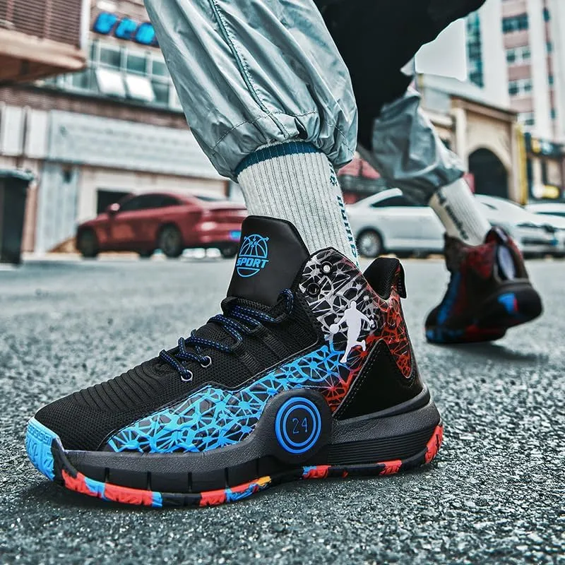 Basketball Shoes for Boys and Girls, Walking Running Shoes Breathable Comfortable Boys Sneakers for Little and Big Kids