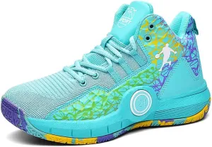 Basketball Shoes for Boys and Girls, Walking Running Shoes Breathable Comfortable Boys Sneakers for Little and Big Kids
