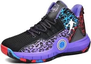 Basketball Shoes for Boys and Girls, Walking Running Shoes Breathable Comfortable Boys Sneakers for Little and Big Kids