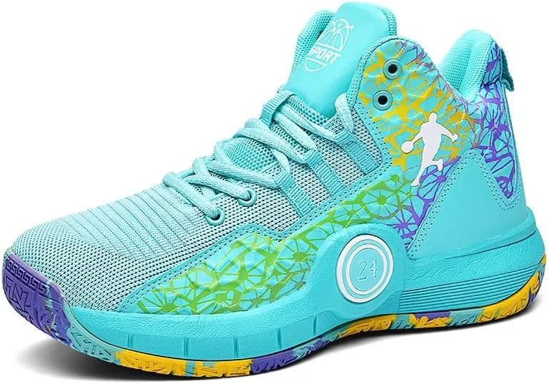 Basketball Shoes for Boys and Girls, Walking Running Shoes Breathable Comfortable Boys Sneakers for Little and Big Kids