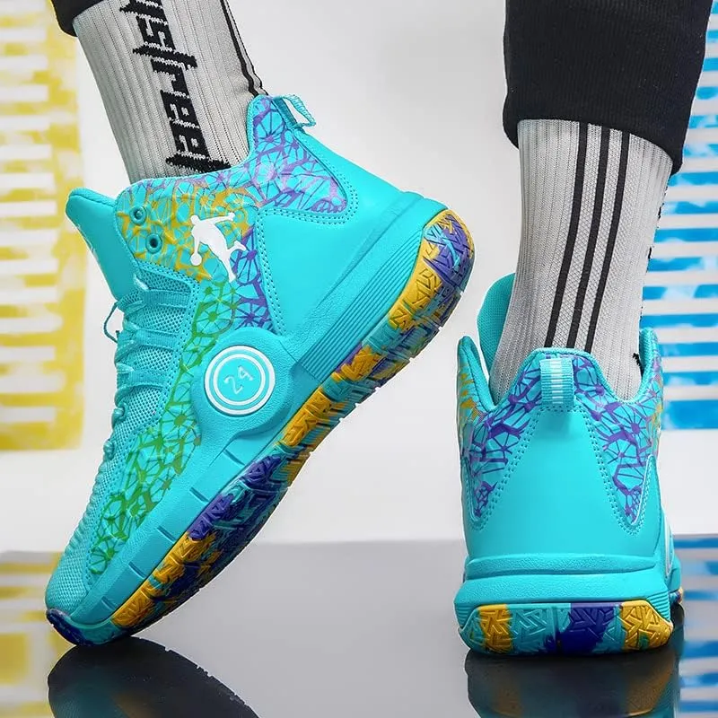Basketball Shoes for Boys and Girls, Walking Running Shoes Breathable Comfortable Boys Sneakers for Little and Big Kids
