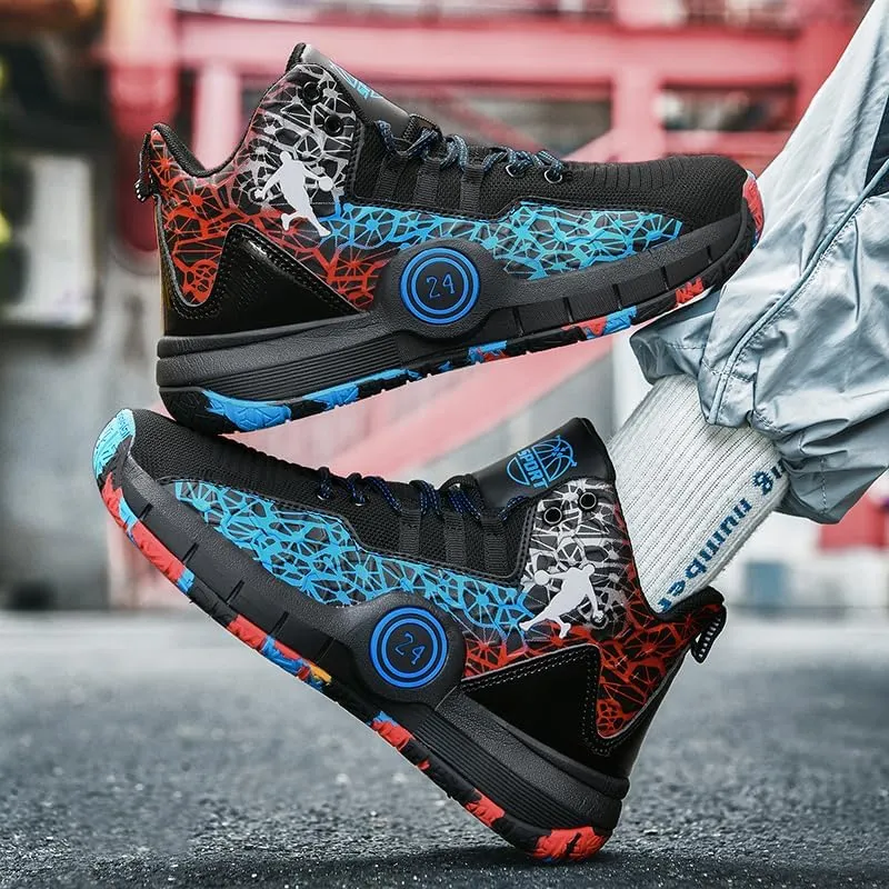 Basketball Shoes for Boys and Girls, Walking Running Shoes Breathable Comfortable Boys Sneakers for Little and Big Kids