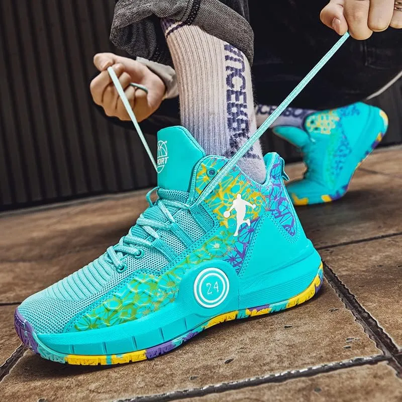 Basketball Shoes for Boys and Girls, Walking Running Shoes Breathable Comfortable Boys Sneakers for Little and Big Kids