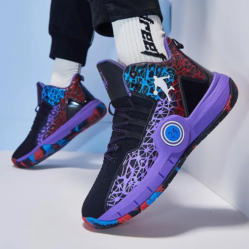 Basketball Shoes for Boys and Girls, Walking Running Shoes Breathable Comfortable Boys Sneakers for Little and Big Kids