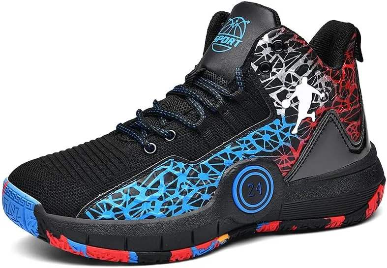Basketball Shoes for Boys and Girls, Walking Running Shoes Breathable Comfortable Boys Sneakers for Little and Big Kids