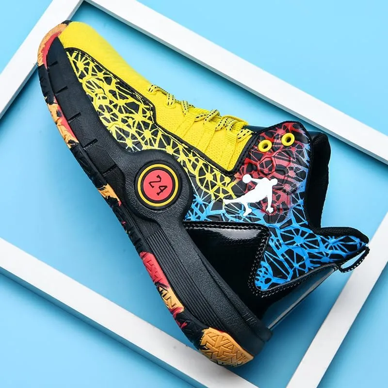 Basketball Shoes for Boys and Girls, Walking Running Shoes Breathable Comfortable Boys Sneakers for Little and Big Kids