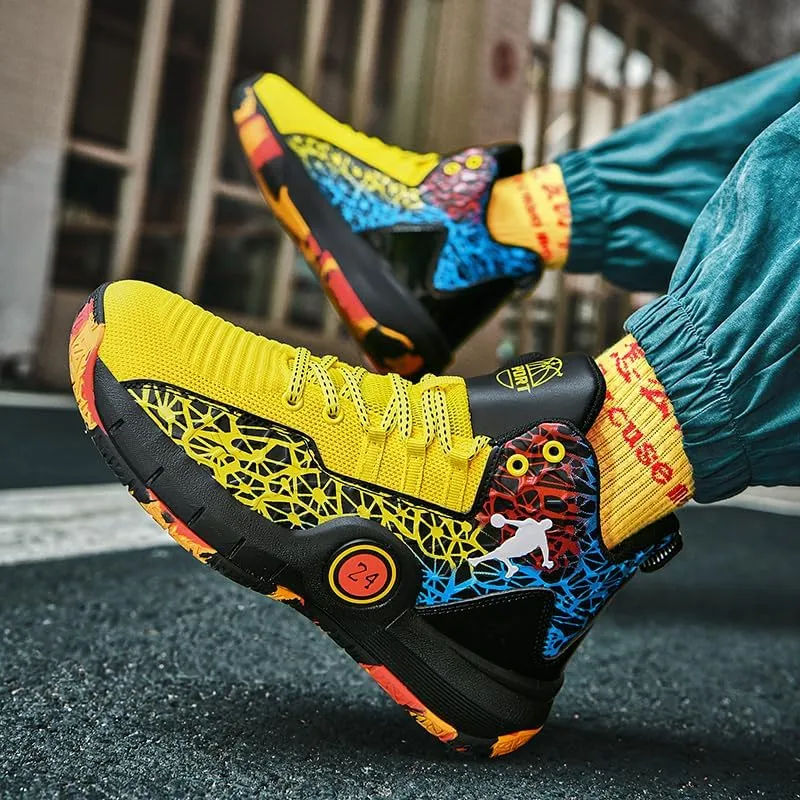 Basketball Shoes for Boys and Girls, Walking Running Shoes Breathable Comfortable Boys Sneakers for Little and Big Kids