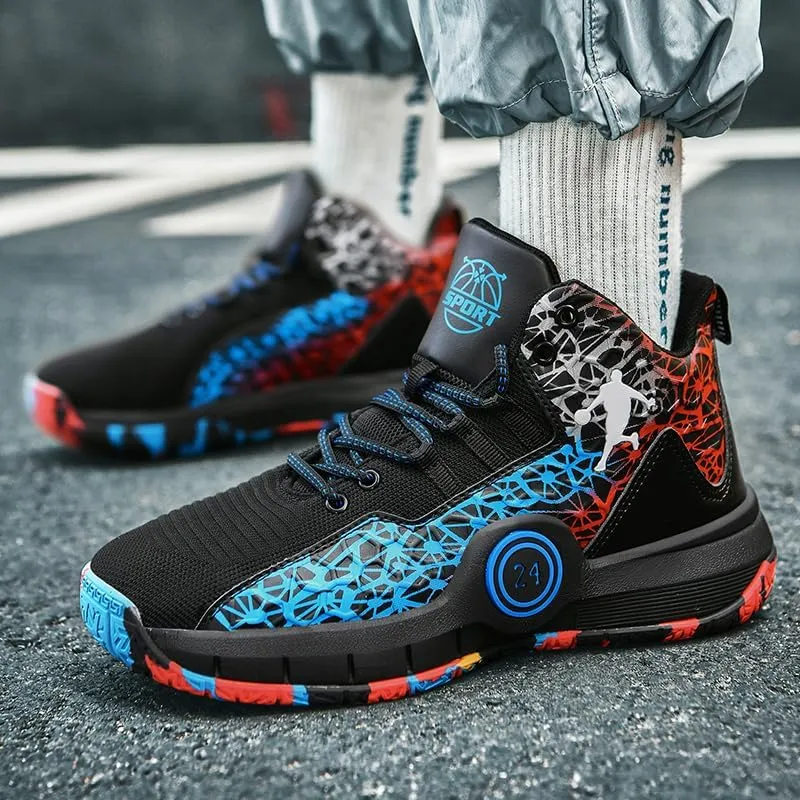 Basketball Shoes for Boys and Girls, Walking Running Shoes Breathable Comfortable Boys Sneakers for Little and Big Kids