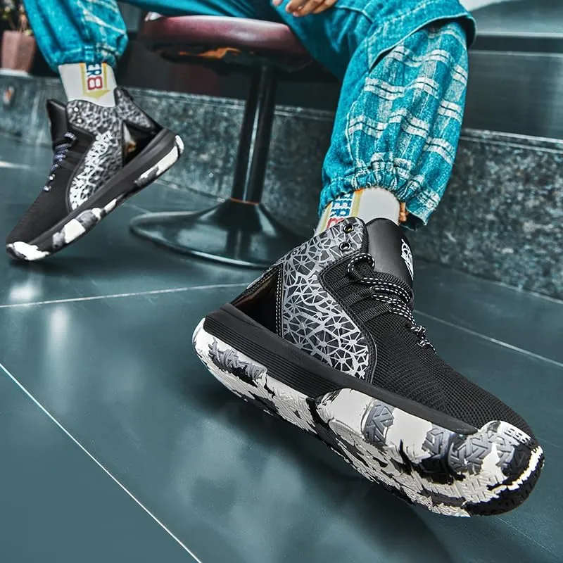 Basketball Shoes for Boys and Girls, Walking Running Shoes Breathable Comfortable Boys Sneakers for Little and Big Kids