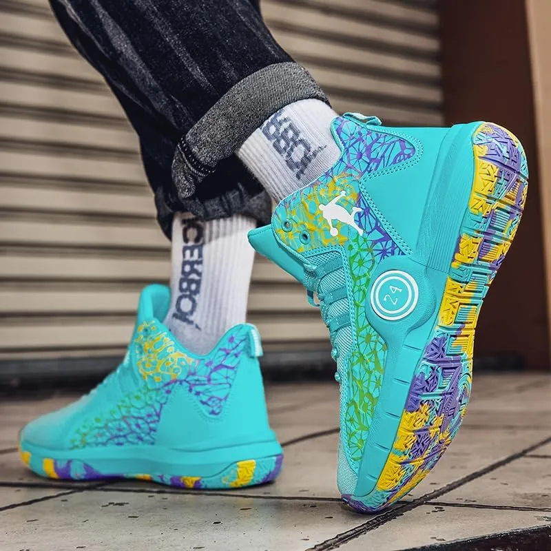 Basketball Shoes for Boys and Girls, Walking Running Shoes Breathable Comfortable Boys Sneakers for Little and Big Kids