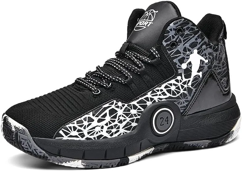 Basketball Shoes for Boys and Girls, Walking Running Shoes Breathable Comfortable Boys Sneakers for Little and Big Kids