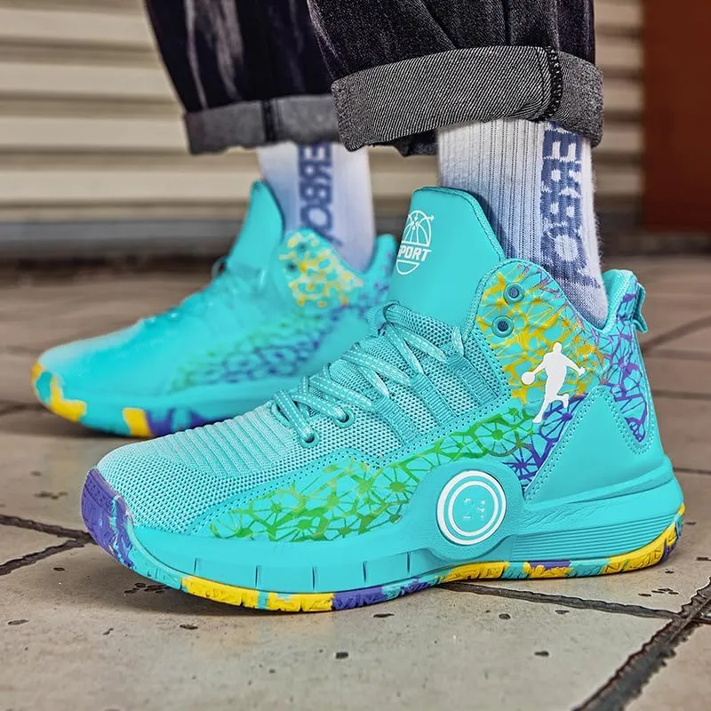 Basketball Shoes for Boys and Girls, Walking Running Shoes Breathable Comfortable Boys Sneakers for Little and Big Kids