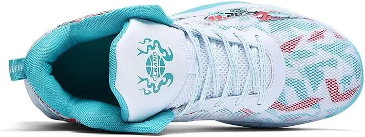 Basketball Shoes for Boys and Kids, Walking Running Shoes Breathable Comfortable Boys Sneakers for Little and Big Kids