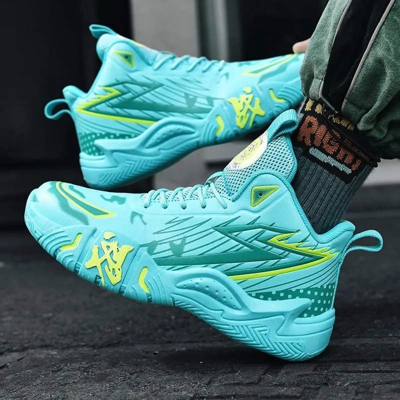 Basketball Shoes for Boys and Kids, Walking Running Shoes Breathable Comfortable Boys Sneakers for Little and Big Kids