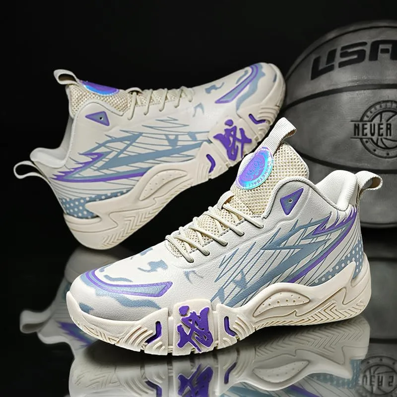 Basketball Shoes for Boys and Kids, Walking Running Shoes Breathable Comfortable Boys Sneakers for Little and Big Kids