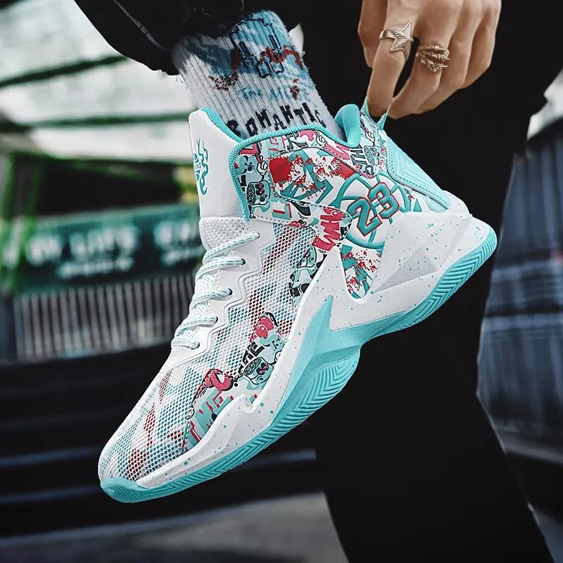 Basketball Shoes for Boys and Kids, Walking Running Shoes Breathable Comfortable Boys Sneakers for Little and Big Kids