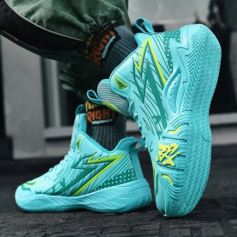 Basketball Shoes for Boys and Kids, Walking Running Shoes Breathable Comfortable Boys Sneakers for Little and Big Kids