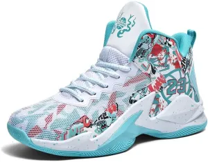 Basketball Shoes for Boys and Kids, Walking Running Shoes Breathable Comfortable Boys Sneakers for Little and Big Kids