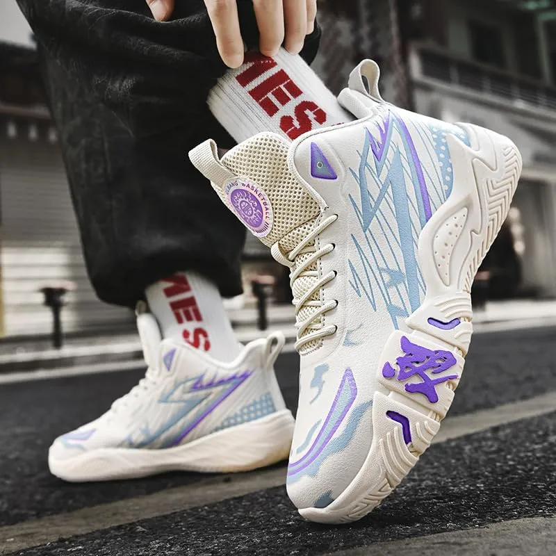Basketball Shoes for Boys and Kids, Walking Running Shoes Breathable Comfortable Boys Sneakers for Little and Big Kids