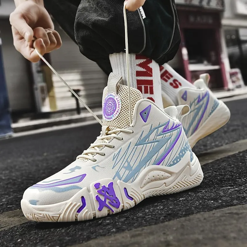 Basketball Shoes for Boys and Kids, Walking Running Shoes Breathable Comfortable Boys Sneakers for Little and Big Kids
