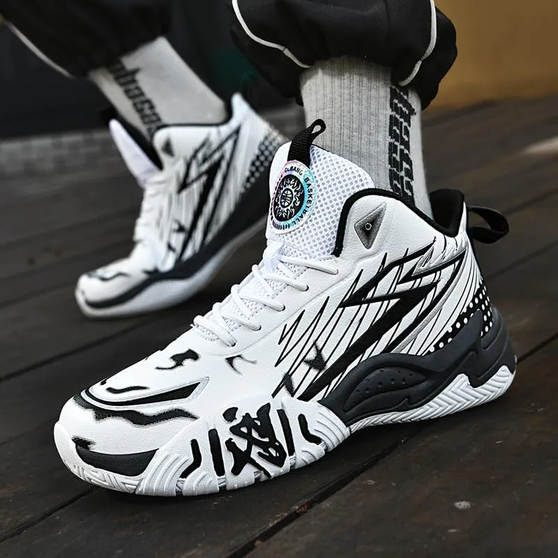 Basketball Shoes for Boys and Kids, Walking Running Shoes Breathable Comfortable Boys Sneakers for Little and Big Kids