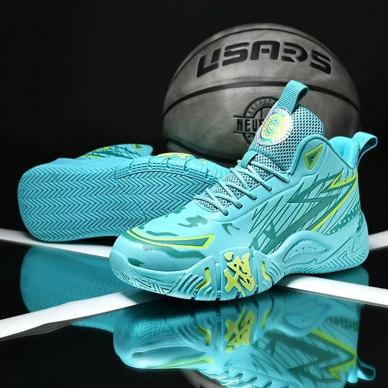 Basketball Shoes for Boys and Kids, Walking Running Shoes Breathable Comfortable Boys Sneakers for Little and Big Kids