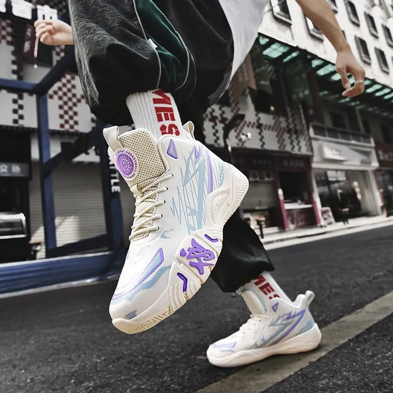 Basketball Shoes for Boys and Kids, Walking Running Shoes Breathable Comfortable Boys Sneakers for Little and Big Kids