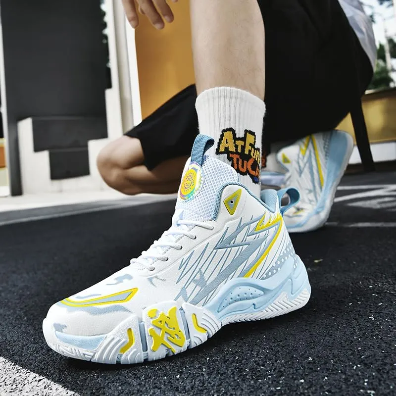 Basketball Shoes for Boys and Kids, Walking Running Shoes Breathable Comfortable Boys Sneakers for Little and Big Kids