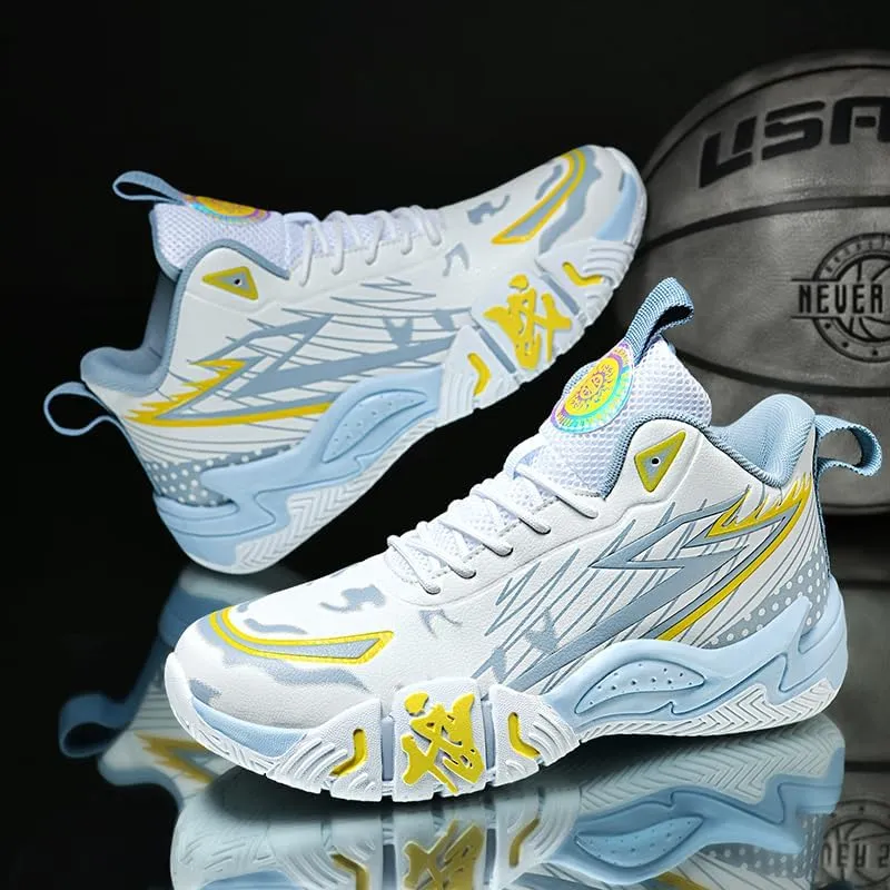 Basketball Shoes for Boys and Kids, Walking Running Shoes Breathable Comfortable Boys Sneakers for Little and Big Kids