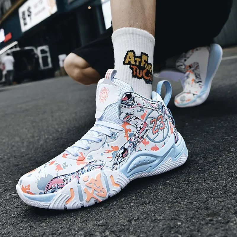 Basketball Shoes for Boys and Kids, Walking Running Shoes Breathable Comfortable Boys Sneakers for Little and Big Kids