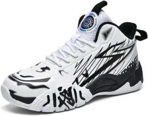 Basketball Shoes for Boys and Kids, Walking Running Shoes Breathable Comfortable Boys Sneakers for Little and Big Kids