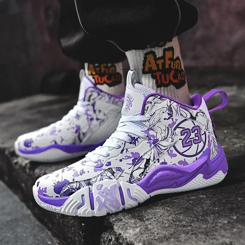 Basketball Shoes for Boys and Kids, Walking Running Shoes Breathable Comfortable Boys Sneakers for Little and Big Kids