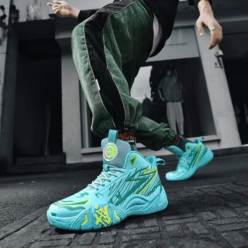 Basketball Shoes for Boys and Kids, Walking Running Shoes Breathable Comfortable Boys Sneakers for Little and Big Kids