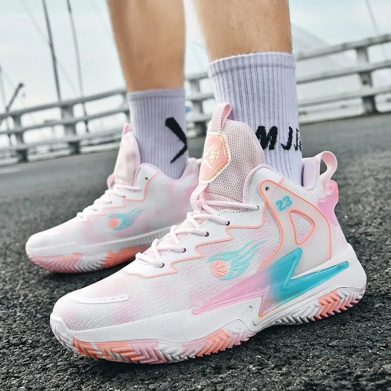 Basketball Shoes for Womens and Mens, Breathable Non Slip Outdoor Casual Unisex-Adult Fashion Sneakers