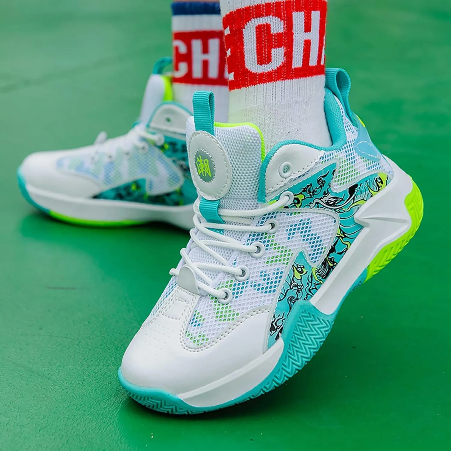 Boys Basketball Shoes Breathable Indoor Athletic Shoes Youth Outdoor Comfortable Basketball Shoes for Girls