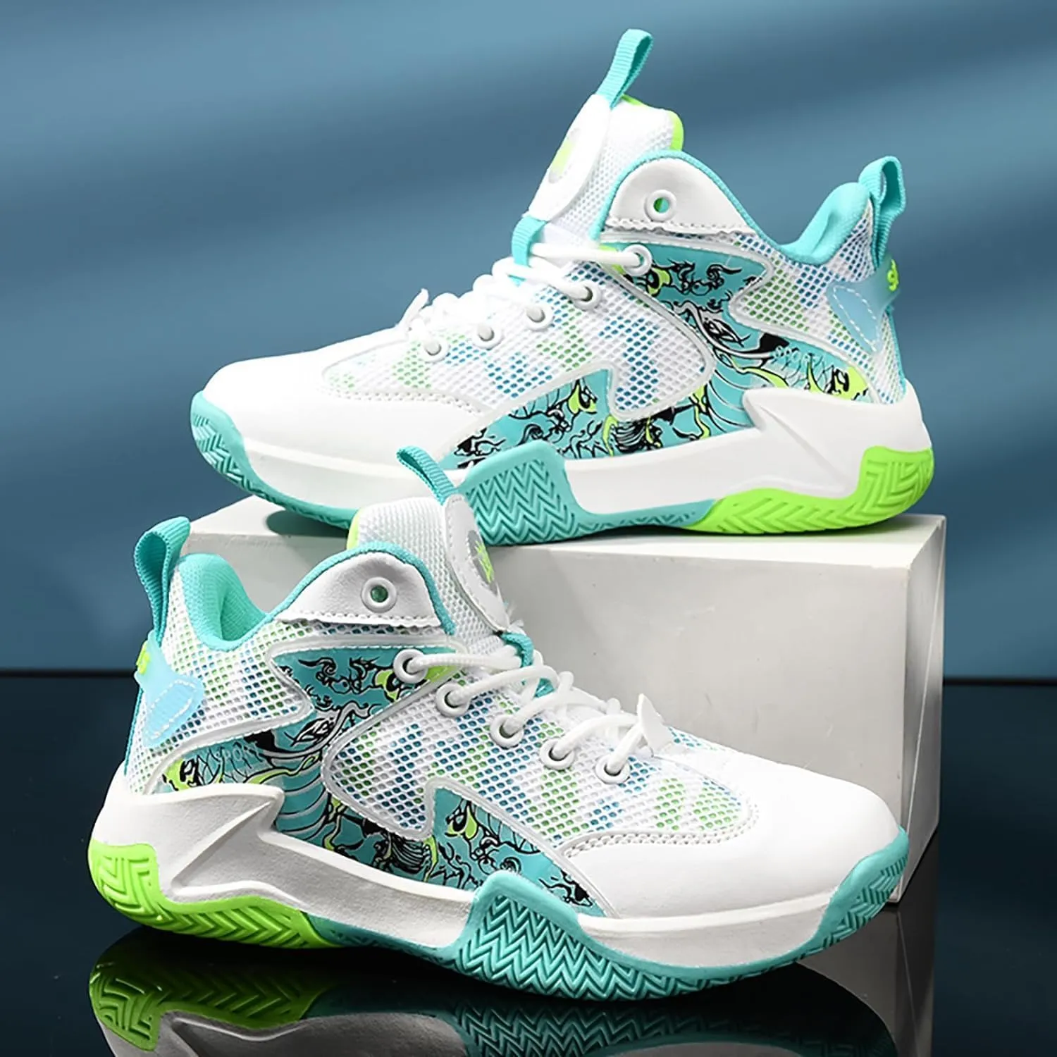 Boys Basketball Shoes Breathable Indoor Athletic Shoes Youth Outdoor Comfortable Basketball Shoes for Girls
