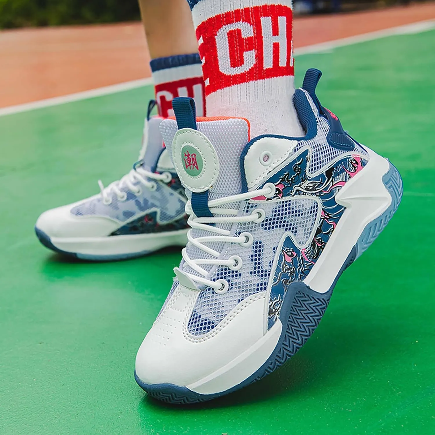 Boys Basketball Shoes Breathable Indoor Athletic Shoes Youth Outdoor Comfortable Basketball Shoes for Girls