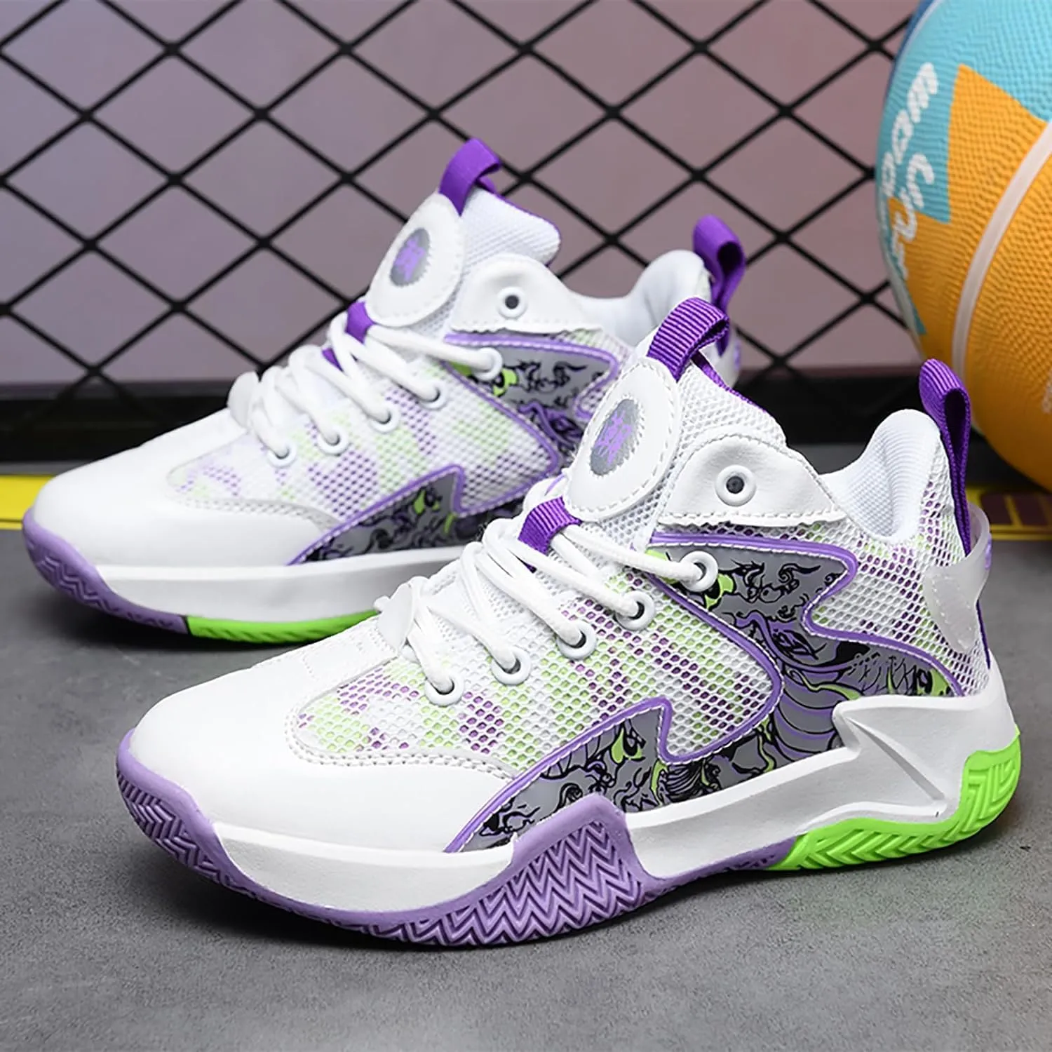 Boys Basketball Shoes Breathable Indoor Athletic Shoes Youth Outdoor Comfortable Basketball Shoes for Girls