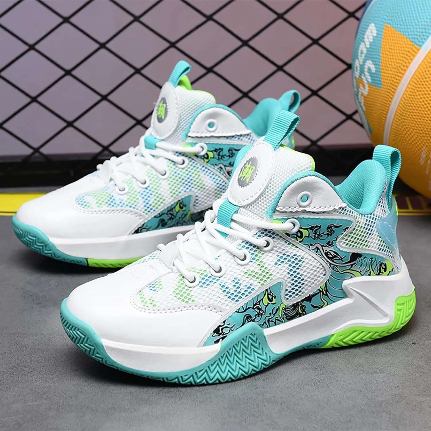 Boys Basketball Shoes Breathable Indoor Athletic Shoes Youth Outdoor Comfortable Basketball Shoes for Girls