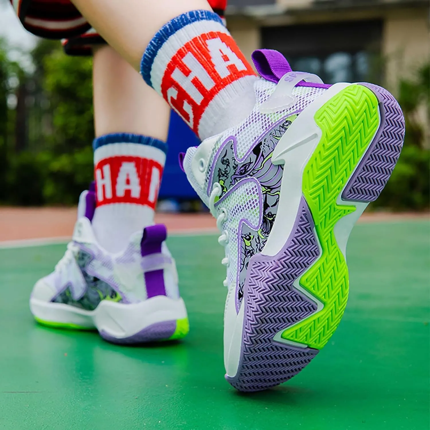 Boys Basketball Shoes Breathable Indoor Athletic Shoes Youth Outdoor Comfortable Basketball Shoes for Girls