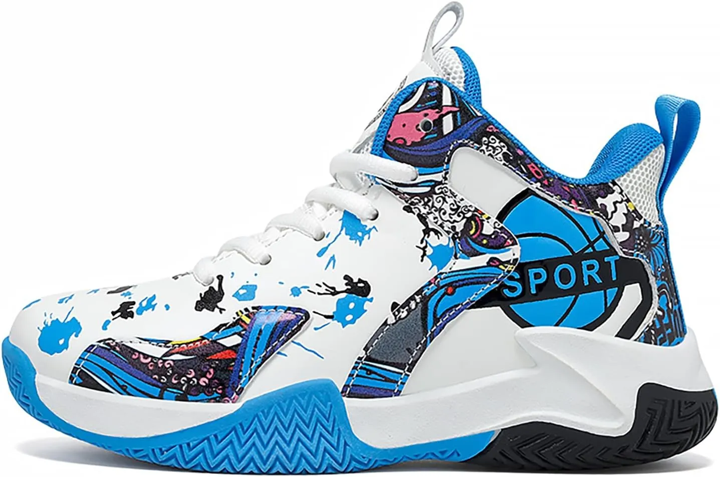 Boys Basketball Shoes Kids Basketball Sneakers Breathable Tennis Shoes for Boys Girls