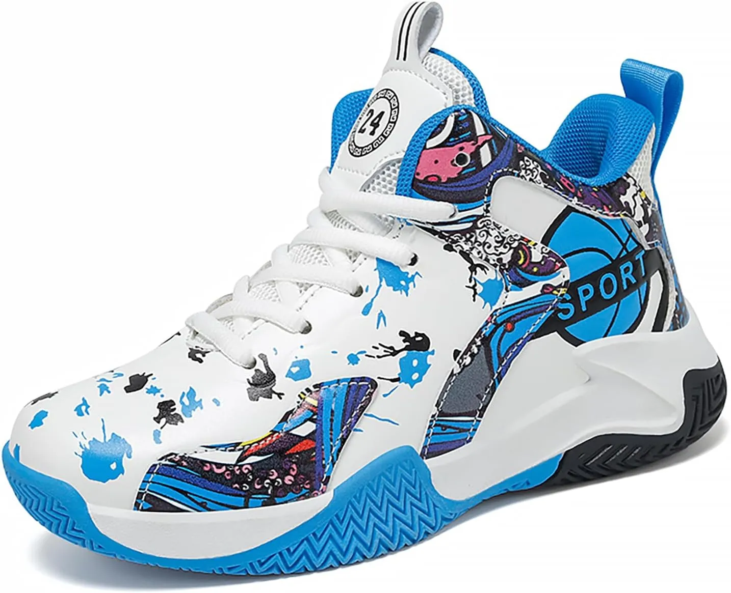 Boys Basketball Shoes Kids Basketball Sneakers Breathable Tennis Shoes for Boys Girls