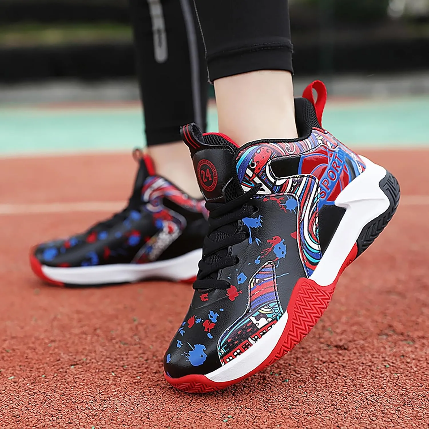Boys Basketball Shoes Kids Basketball Sneakers Breathable Tennis Shoes for Boys Girls