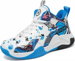 Boys Basketball Shoes Kids Basketball Sneakers Breathable Tennis Shoes for Boys Girls